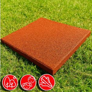 Резиновая плитка 50х50х5см терракотовый 13552 IronBull