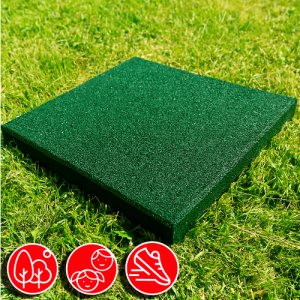 Резиновая плитка 50х50х5см зеленый 13547 IronBull