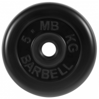 Диск для штанги 5кг d=31мм черный MB-PltB31-5 MB Barbell