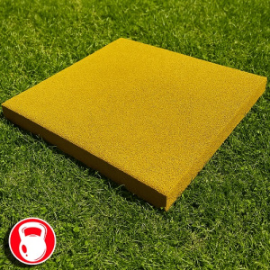 Резиновая плитка 100х100х3см желтый 13463 IronBull