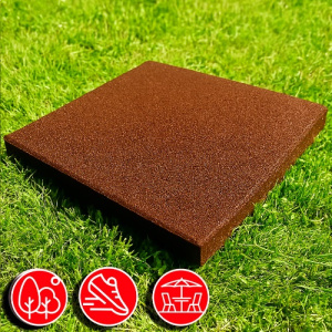 Резиновая плитка 50х50х2см коричневый 12138 IronBull