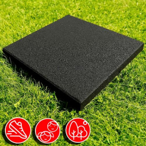 Резиновая плитка 50х50х5см черный 13529 IronBull