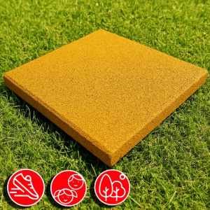 Резиновая плитка 50х50х5см желтый 13526 IronBull