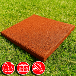 Резиновая плитка 50х50х3см терракотовый 13484 IronBull