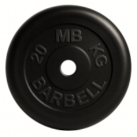 Диск для штанги 20кг d=31мм черный MB-PltB31-20 MB Barbell