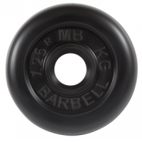 Диск для штанги 1,25кг d=26мм черный MB-PltB26-1,25 MB Barbell