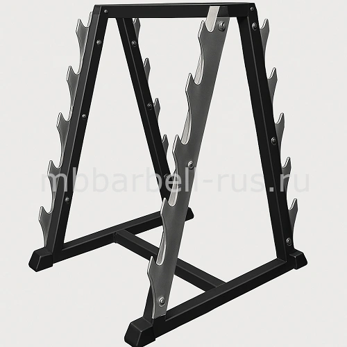 Стойка для хранения грифов на 10 позиций MB 1.17 MB Barbell