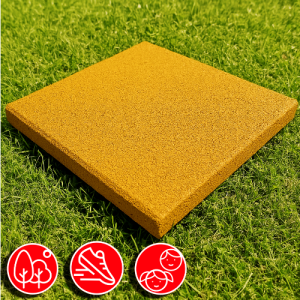 Резиновая плитка 50х50х4см желтый 13488 IronBull