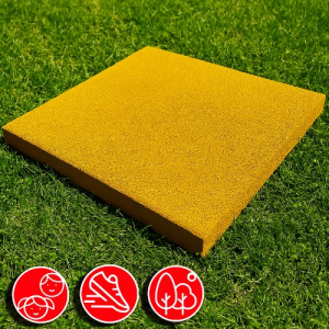 Резиновая плитка 100х100х5см желтый 11541 IronBull