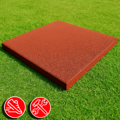 Резиновая плитка 100х100х2см ровное основание IronBull