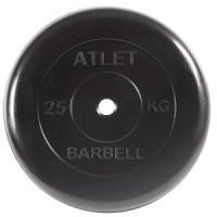 Диск для штанги 25кг d=31мм черный MB-AtletB31-25 MB Barbell