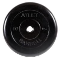 Диск для штанги 10кг d=26мм черный MB-AtletB26-10 MB Barbell