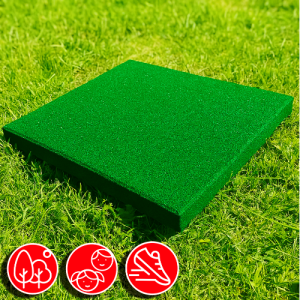 Резиновая плитка 50х50х5см зеленый яркий 13551 IronBull