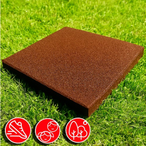 Резиновая плитка 50х50х5см коричневый 13522 IronBull