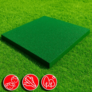 Резиновая плитка 100х100х4см зеленый яркий 11530 IronBull