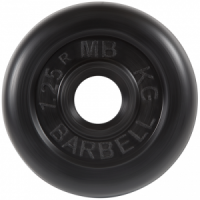 Диск для штанги 1,25кг d=31мм черный MB-PltB31-1,25 MB Barbell