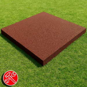 Резиновая плитка 100х100х1см коричневый 14775 IronBull