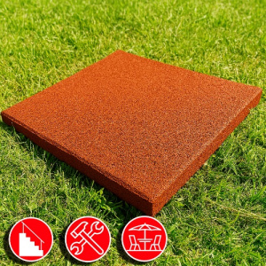 Резиновая плитка 50х50х1,5см терракотовый 13536 IronBull