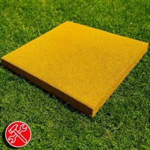 Резиновая плитка 100х100х1см желтый 14773 IronBull