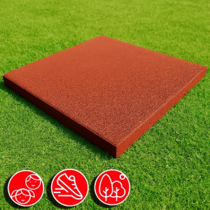 Резиновая плитка 100х100х4см терракотовый 11524 IronBull