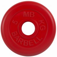 Диск для штанги 5кг d=50мм красный MB-PltC51-5 MB Barbell