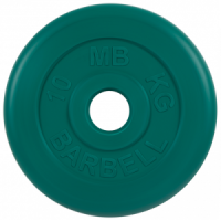 Диск для штанги 10кг d=50мм зелёный MB-PltC51-10 MB Barbell