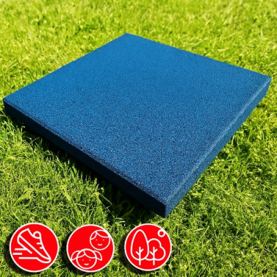 Резиновая плитка 50х50х4,5см ровное основание IronBull 