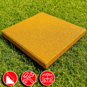 Резиновая плитка 50х50х1,5см желтый 13534 IronBull