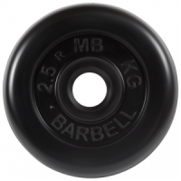Диск для штанги 2,5кг d=31мм черный MB-PltB31-2,5 MB Barbell