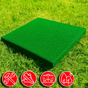 Резиновая плитка 50х50х4см зеленый яркий 13511 IronBull