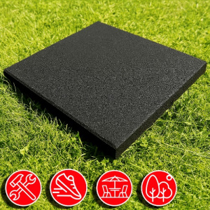 Резиновая плитка 50х50х4см черный 13513 IronBull