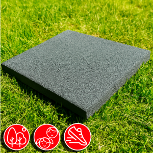 Резиновая плитка 50х50х5см серый 13549 IronBull