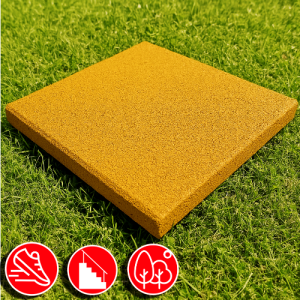 Резиновая плитка 50х50х2см желтый 13477 IronBull