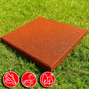 Резиновая плитка 50х50х4,5см терракотовый 13520 IronBull