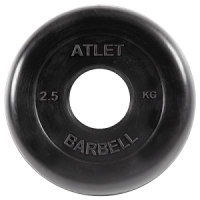 Диск для штанги 2,5кг d=50мм черный MB-AtletB51-2,5 MB Barbell