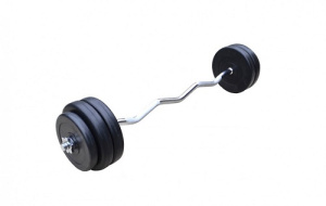 Штанга разборная черная W-образная d=26 145 кг  MB-BW26-145-1220 MB Barbell