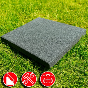 Резиновая плитка 50х50х1,5см серый 13533 IronBull