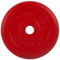Диск для штанги 5кг d=31мм красный MB-PltC31-5 MB Barbell