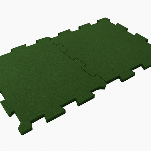 Плитка из резиновой крошки 97х97х1 см в форме пазла свежий стиль и износостойкость