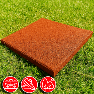 Резиновая плитка 50х50х4,5см терракотовый 13544 IronBull