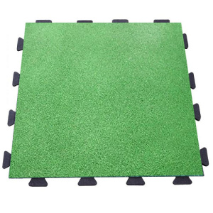 Резиновая плитка 100х100х3см скрытый замок ласточкин хвост зеленый яркий 10100 IronBull