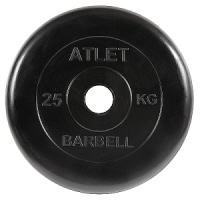Диск для штанги 25кг d=50мм черный MB-AtletB51-25 MB Barbell