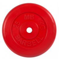 Диск для штанги 25кг d=31мм красный MB-PltC31-25 MB Barbell