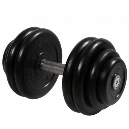 Гантель неразборная с невращающейся ручкой профи 28,5 кг MB-FdbM-BN28,5 MB Barbell