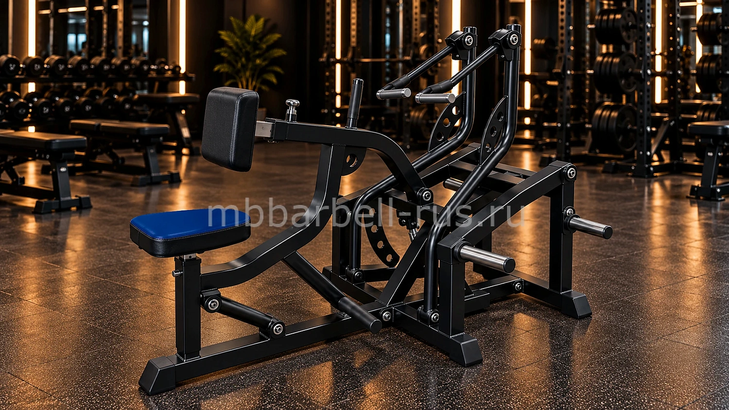 Тяга на себя с упором в грудь свободные веса MB 4.11 MB Barbell