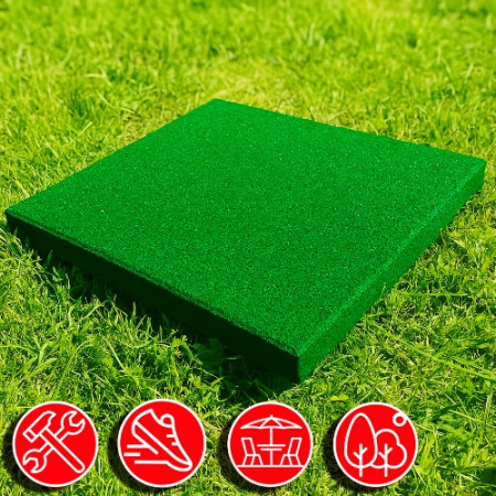 Резиновая плитка 50х50х4см ровное основание IronBull 