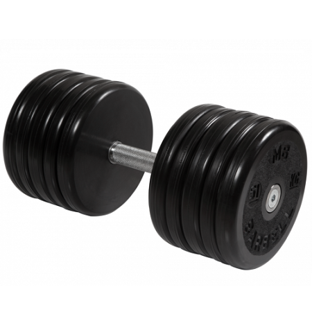 Гантель неразборная с невращающейся ручкой классик 51 кг MB-FdbEM-BN51 MB Barbell