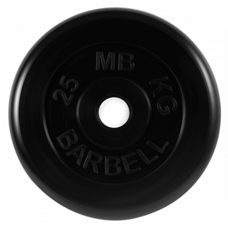 Диск для штанги 25кг d=50мм черный MB-PltB51-25 MB Barbell