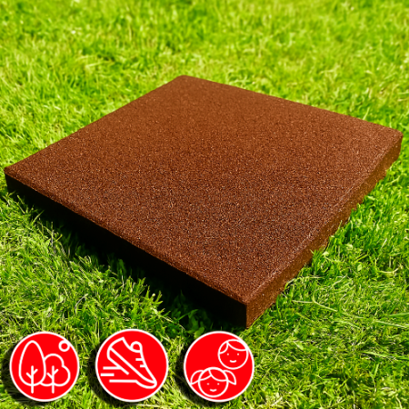 Резиновая плитка 50х50х4см рельефное основание IronBull 