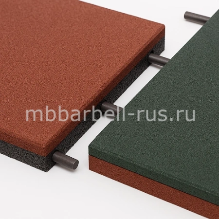 Резиновая плитка 100х100х5см рельефное основание IronBull